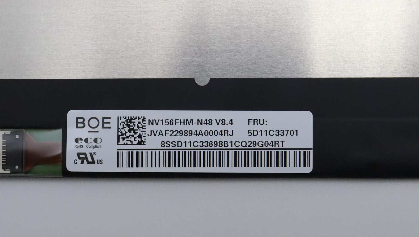 Lenovo 15.6" FHD Display, Non-Touch, Anti-Glare, IPS, 250 nits, 45% NTSC - 5D11C33701