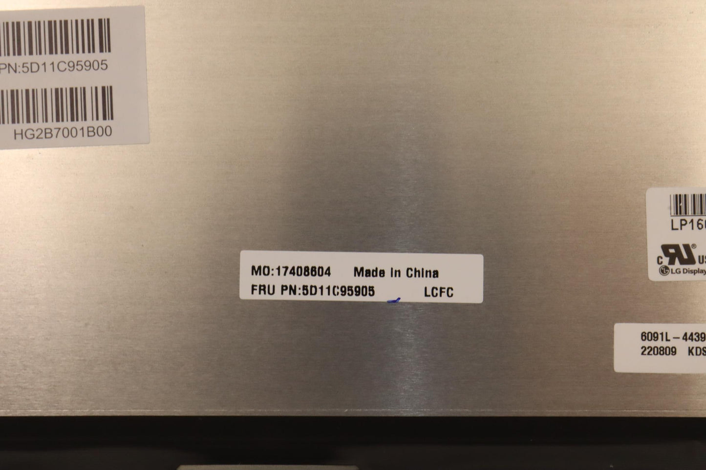 Lenovo 16" WQUXGA LCD Module, Non-Touch, Anti-Glare, IPS, 100% sRGB, Color Calibration - 5D11C95905