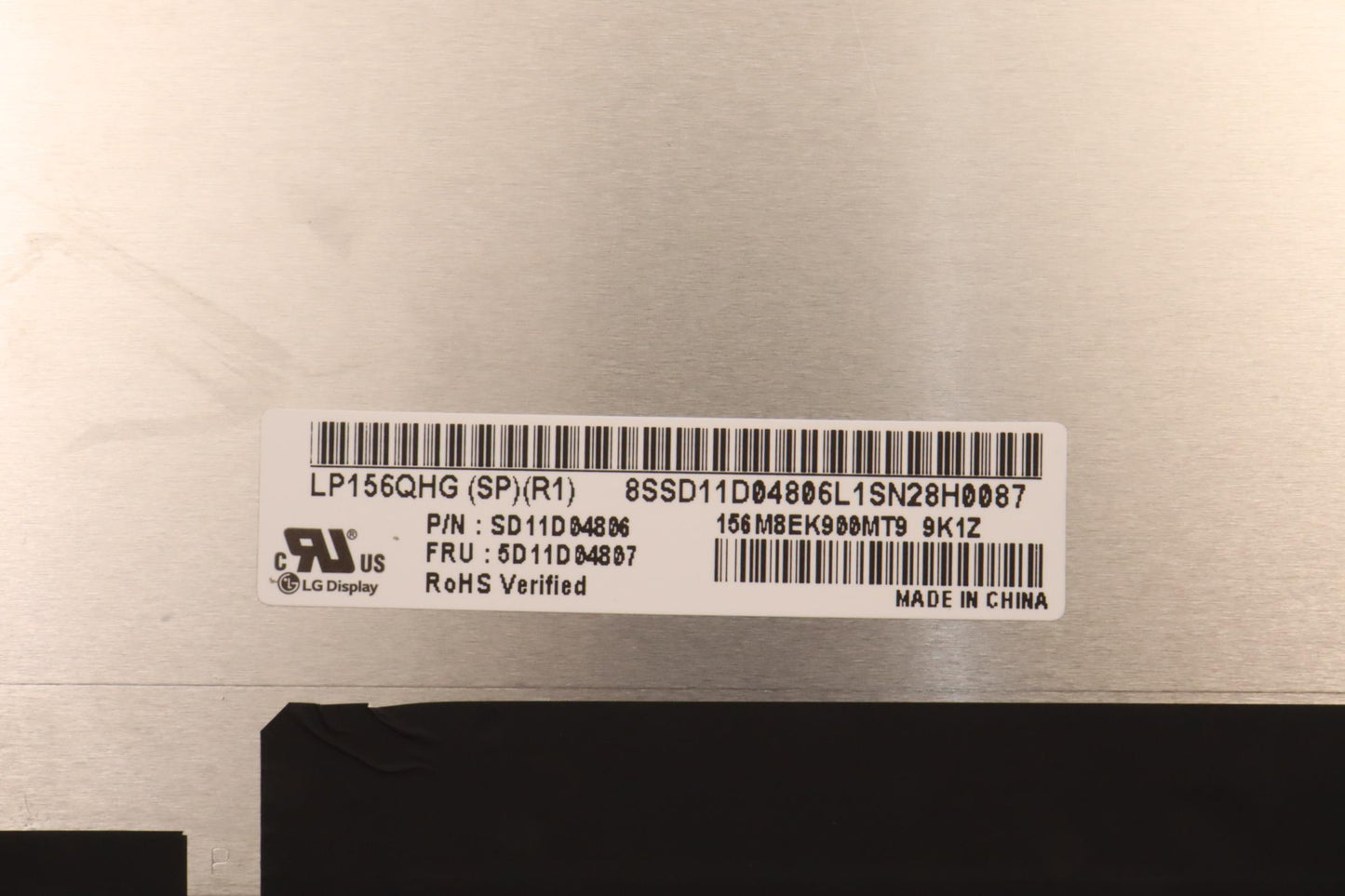 Lenovo Display Fru Lgd Lp156Qhgspr1 1 - 5D11D04807