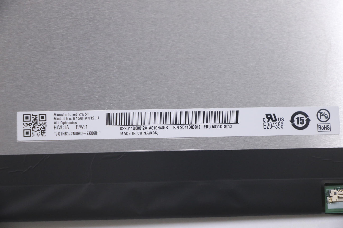 Lenovo Display Fru Au B156Han12.H 1A - 5D11D08013