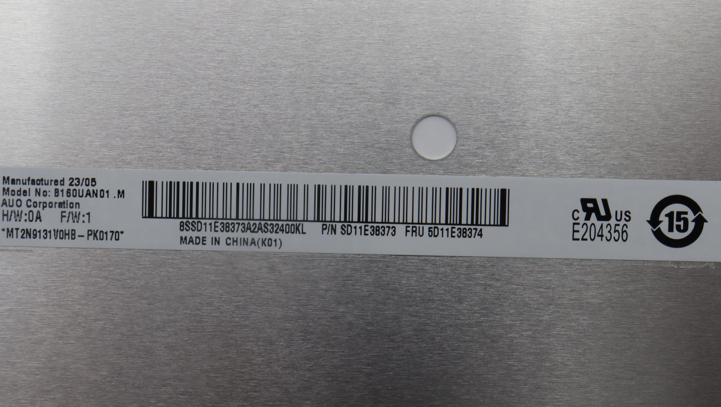 Lenovo Display Fru Auo B160Uan01M Hw0 - 5D11E38374