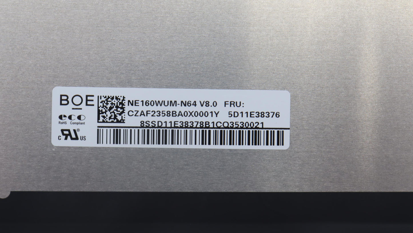 Lenovo Display Fru Boe Ne160Wum-N64 V - 5D11E38376