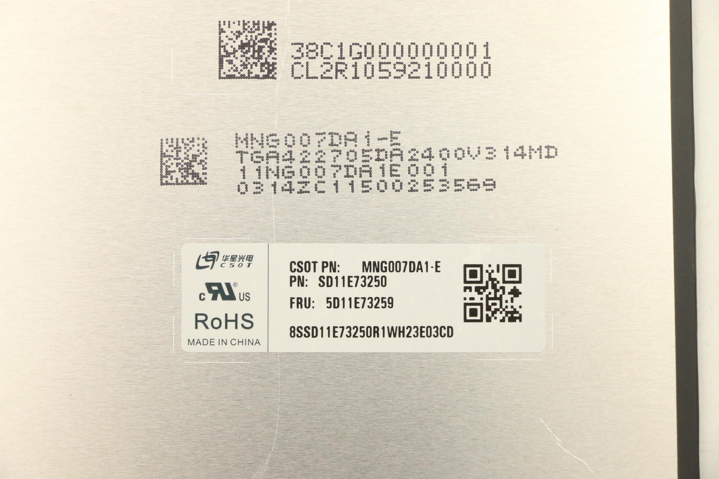 Lenovo 16" WQXGA LCD Panel, Non-Touch, Anti-Glare, IPS, 500nit, 100% sRGB - 5D11E73259