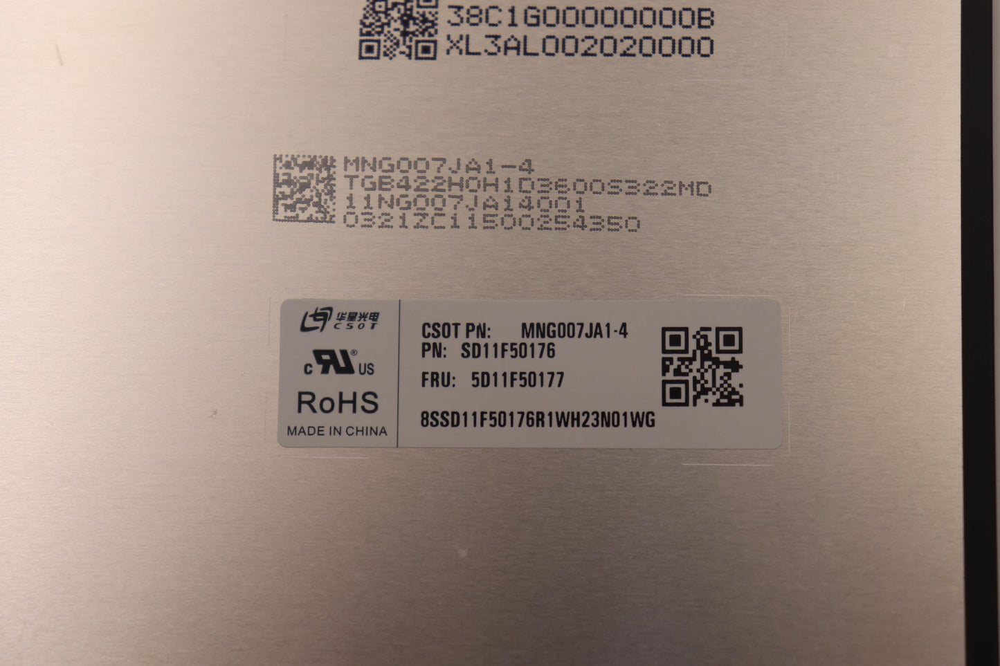 Lenovo 16" WUXGA LCD Panel, Non-Touch, Anti-Glare, IPS, 350nit, 100% sRGB - 5D11F50177