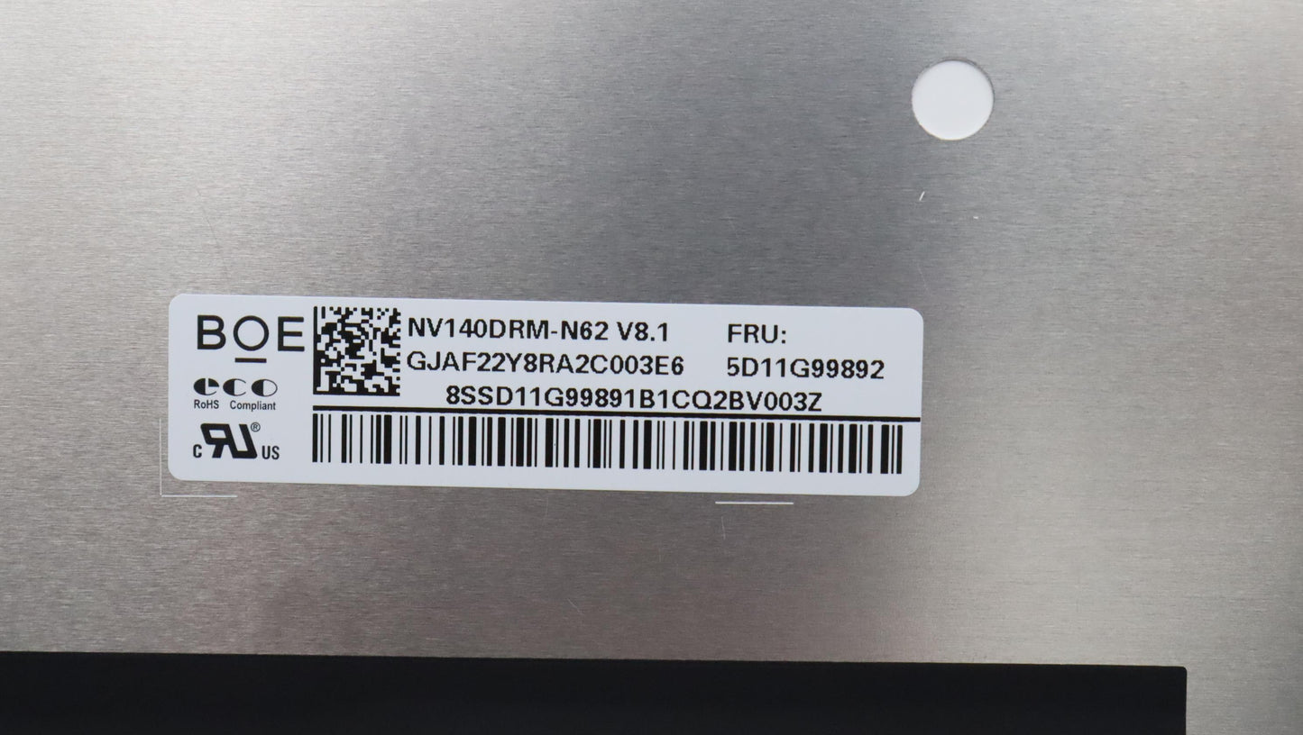 Lenovo 14-Inch Display, WUXGA+, Non-Touch, Anti-Glare, IPS, 300nit, 100% sRGB - 5D11G99892