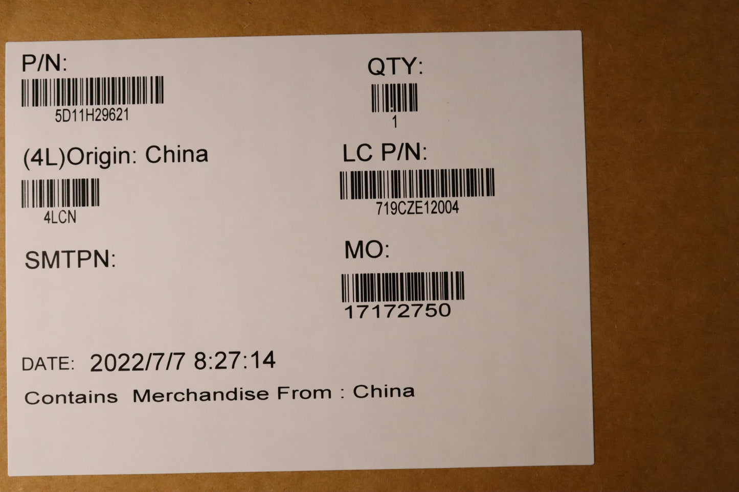 Lenovo 16" WQXGA LCD Module, NE160QDM-NY1, Color Calibration, BOE - 5D11H29621