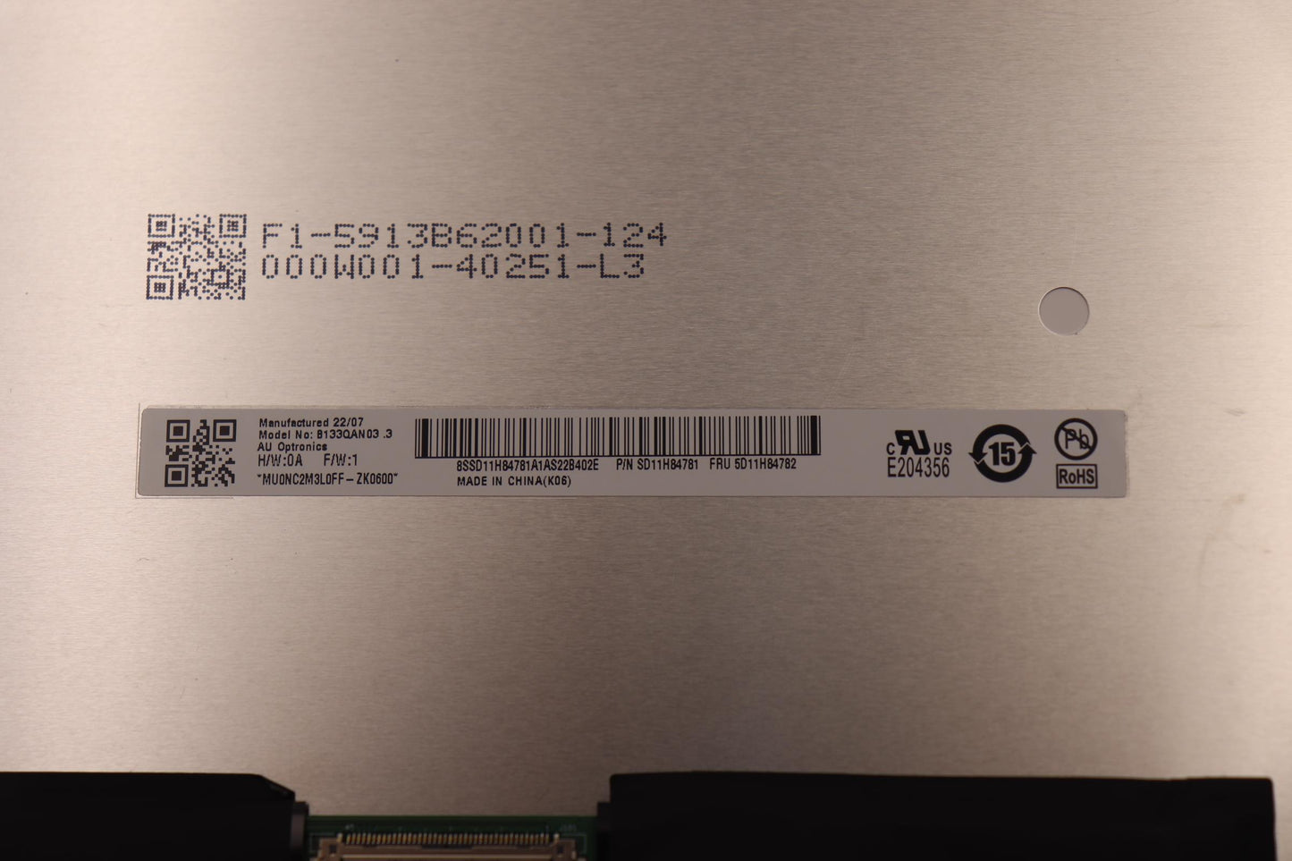 Lenovo Display Auo 133 Wqxga Ag - 5D11H84782