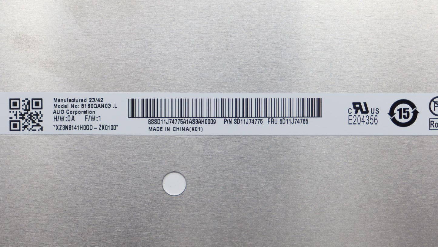 Lenovo Display Fru Auo B160Qan03.L 0A - 5D11J74765