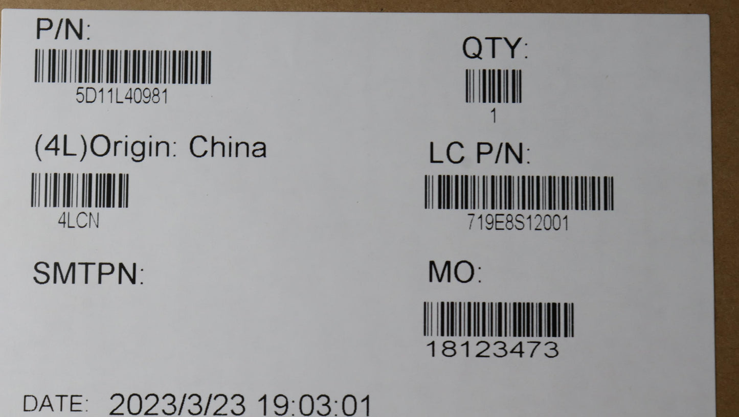 Lenovo 16" WQXGA LCD Module, Anti-Glare, IPS, 500 nits, 100% sRGB, Color Calibrated - 5D11L40981