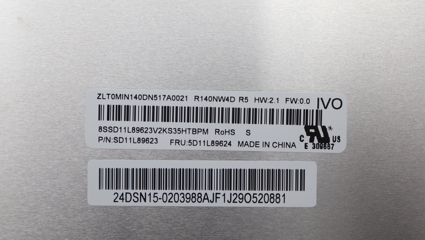 Lenovo 14" WUXGA Anti-Glare IPS Display, 300nit, 45% NTSC - 5D11L89624