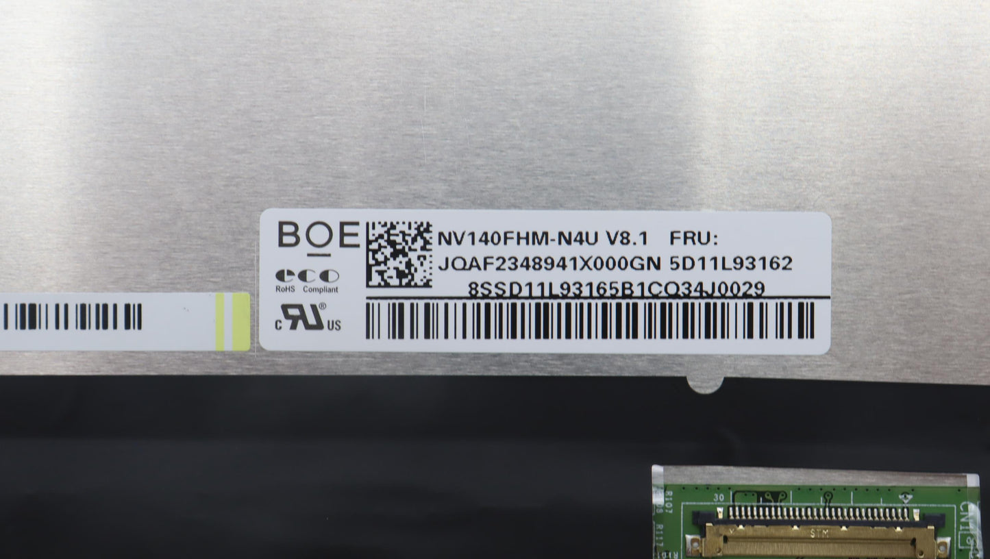 Lenovo 14" FHD LCD Panel, Non-Touch, Anti-Glare, IPS, 250nit - 5D11L93162