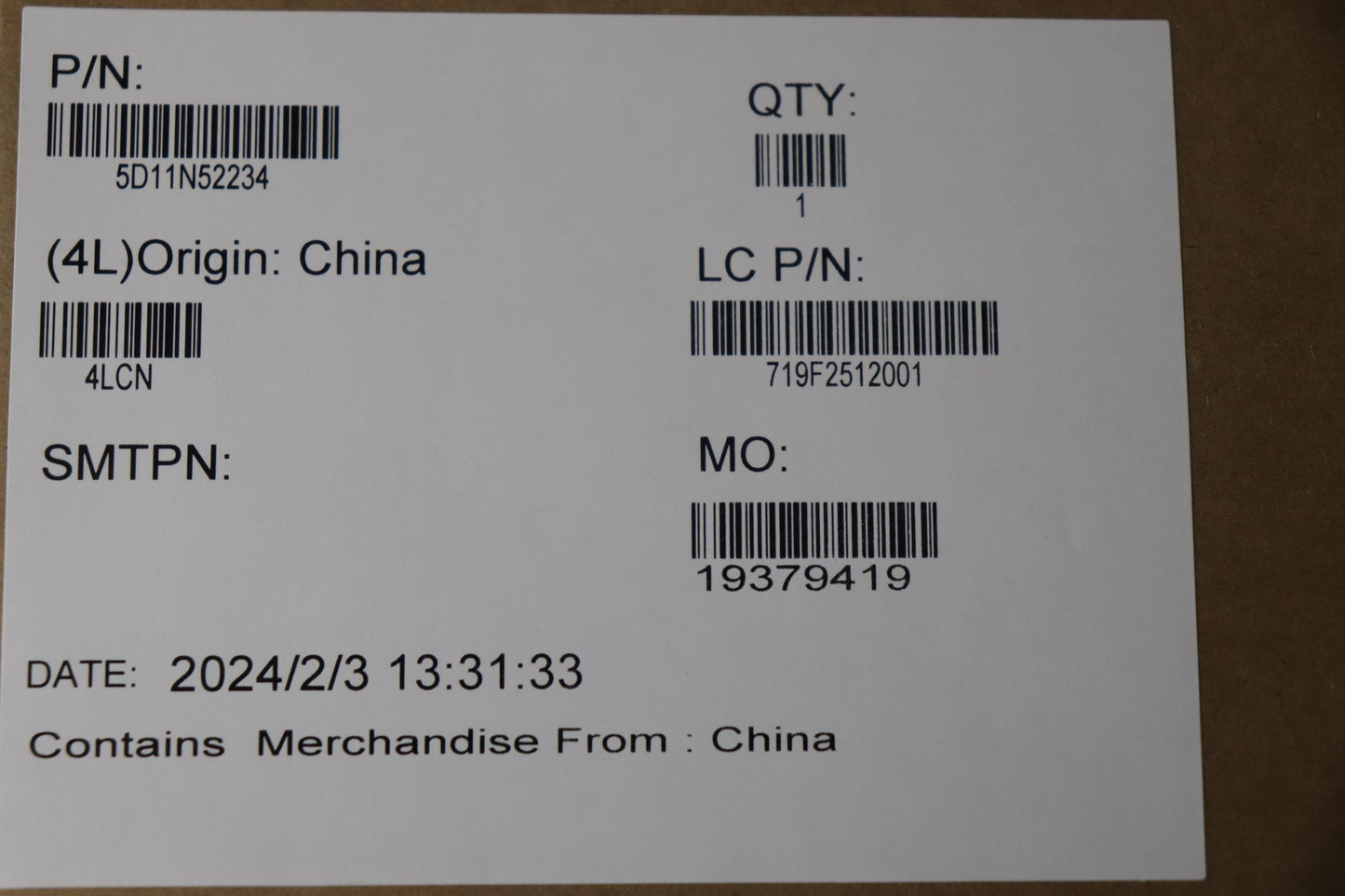 Lenovo Display Fru Boe Ne160Qdm - 5D11N52234