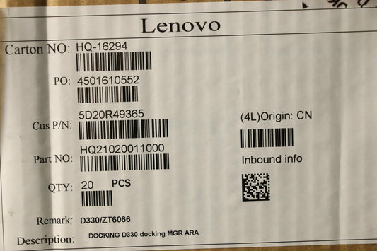 Lenovo 5D20R49365 Docking Stations