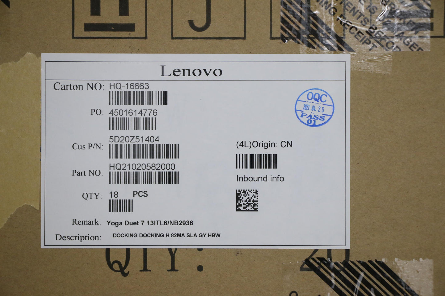 Lenovo 5D20Z51404 Docking Docking H 82Ma Sla Gy