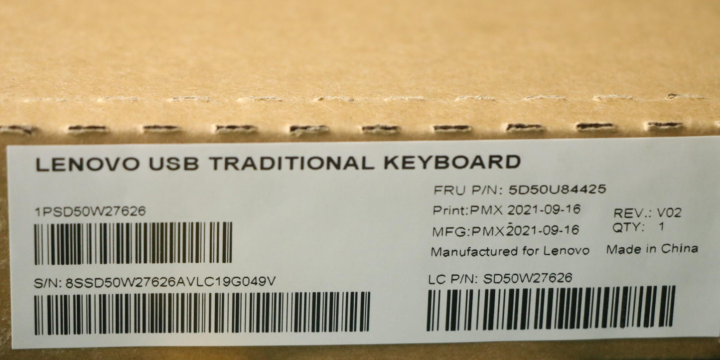 Lenovo Primax Kbbh21 Usb Kb Blk_Rom N - 5D50U84425