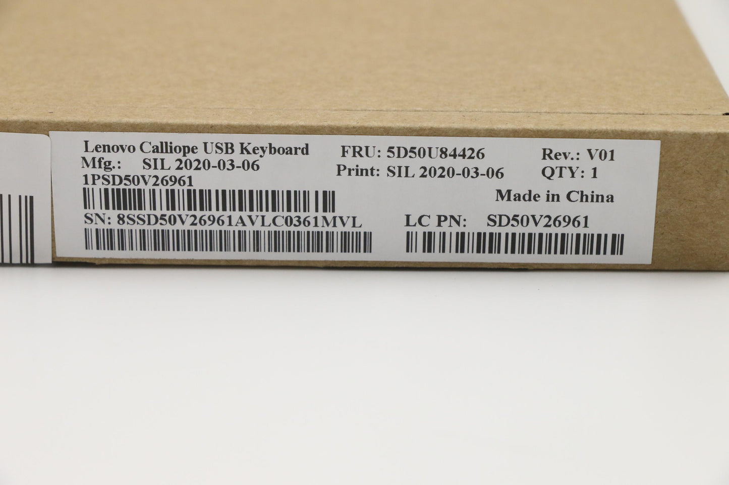 Lenovo Usb Calliope Kb Bk Ind Eng - 5D50U84426