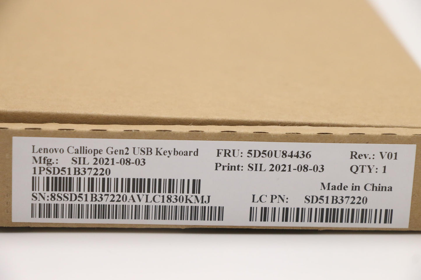 Lenovo Dt_Kyb Usb Calliope Kb Bk Ara - 5D50U84436