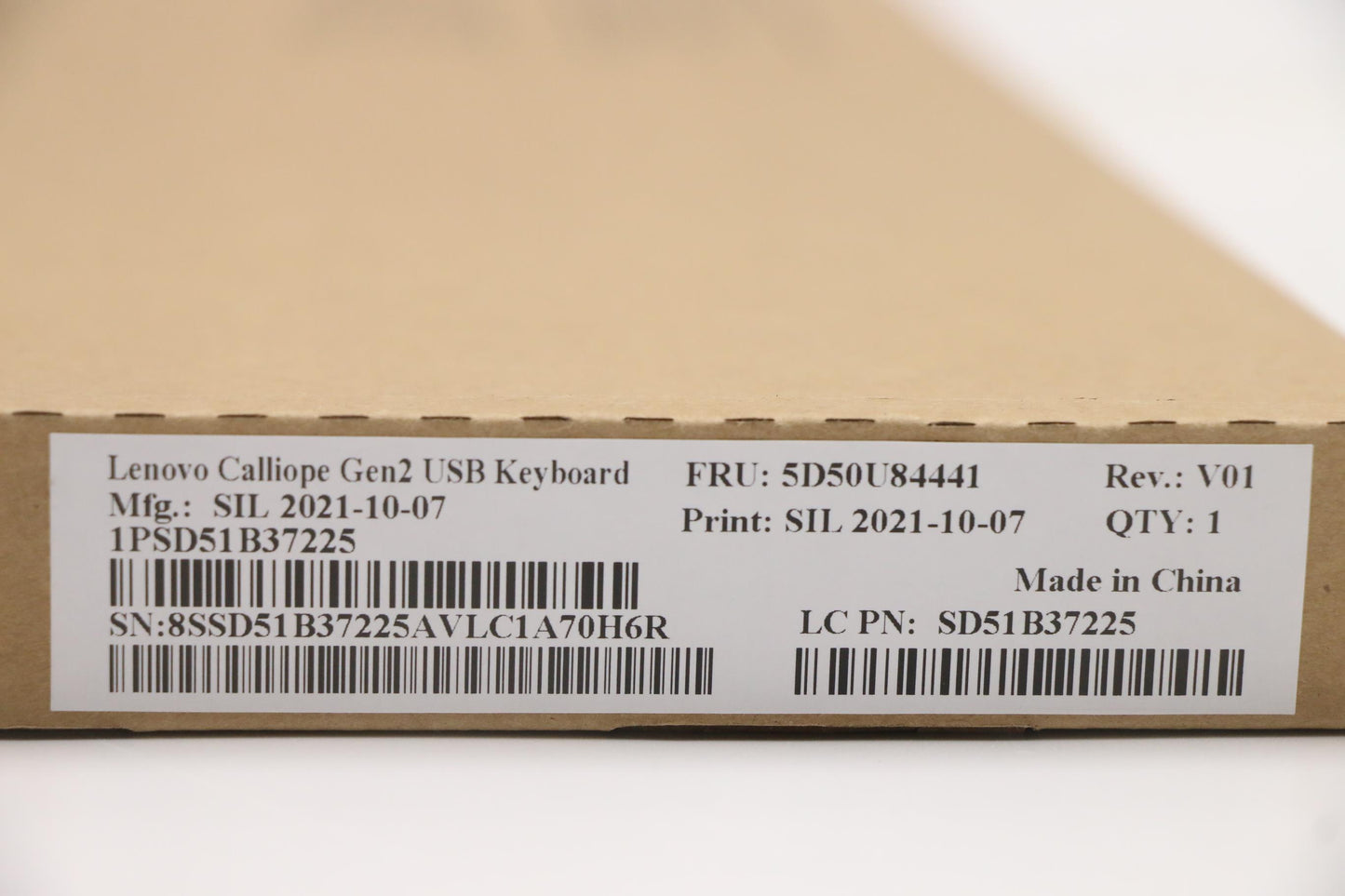 Lenovo Dt_Kyb Usb Calliope Kb Bk Tc - 5D50U84441