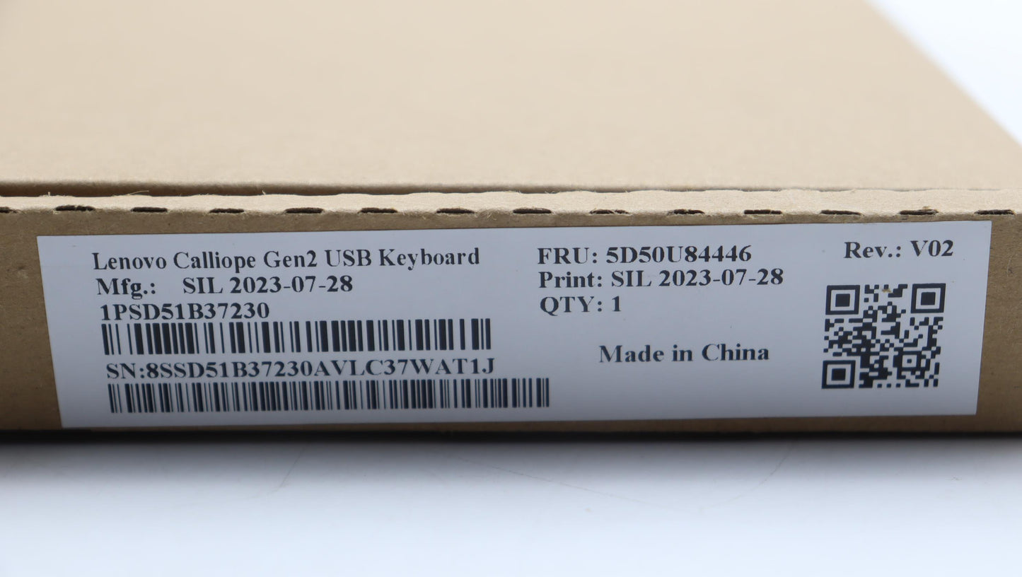 Lenovo Dt_Kyb Usb Calliope Kb Bk 445 - 5D50U84446