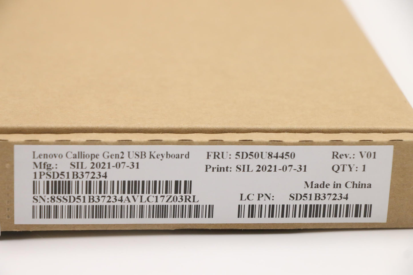 Lenovo Dt_Kyb Usb Calliope Kb Bk 459 - 5D50U84450