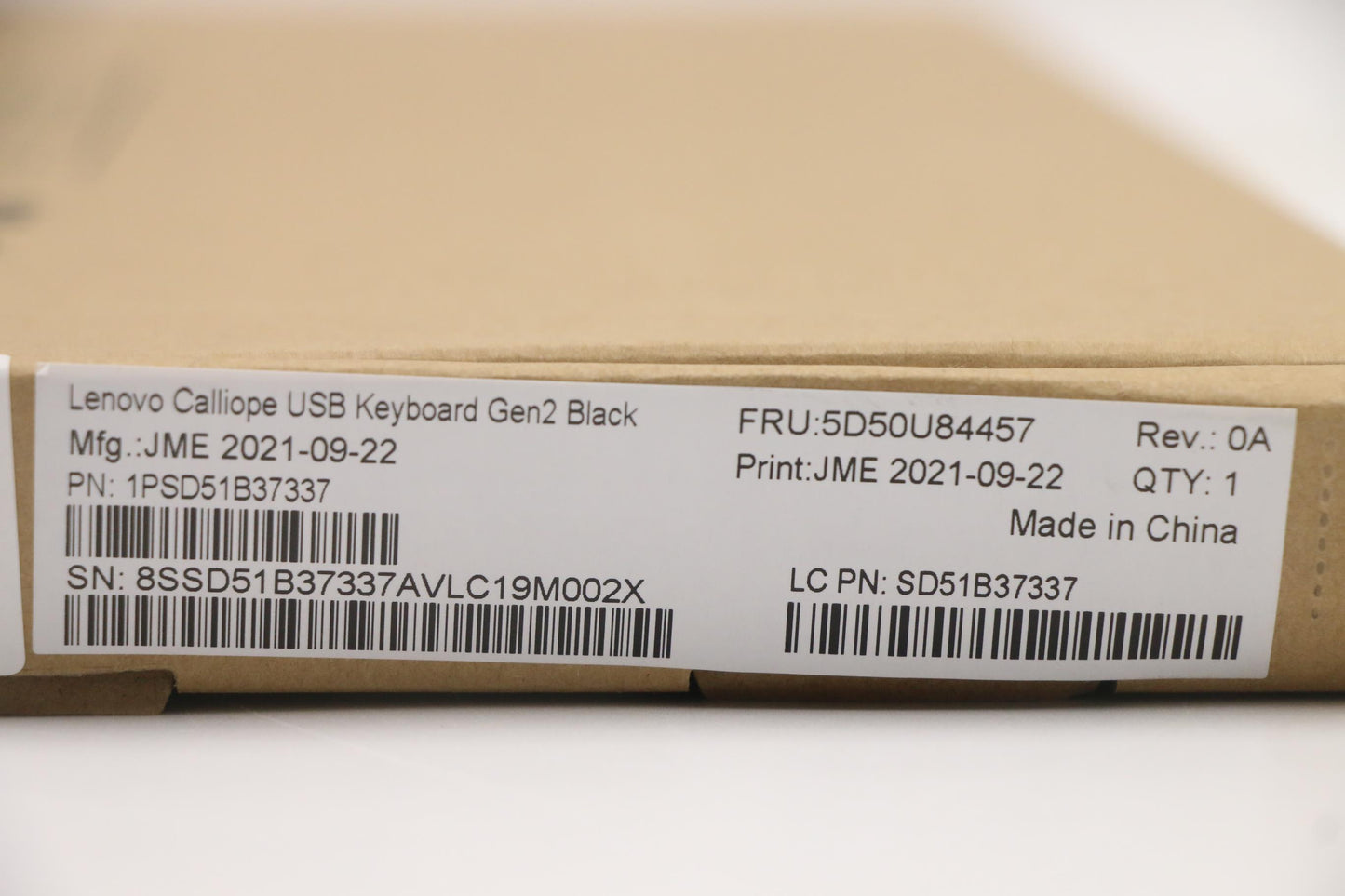 Lenovo Dt_Kyb Usb Calliope Kb Bk La S - 5D50U84457