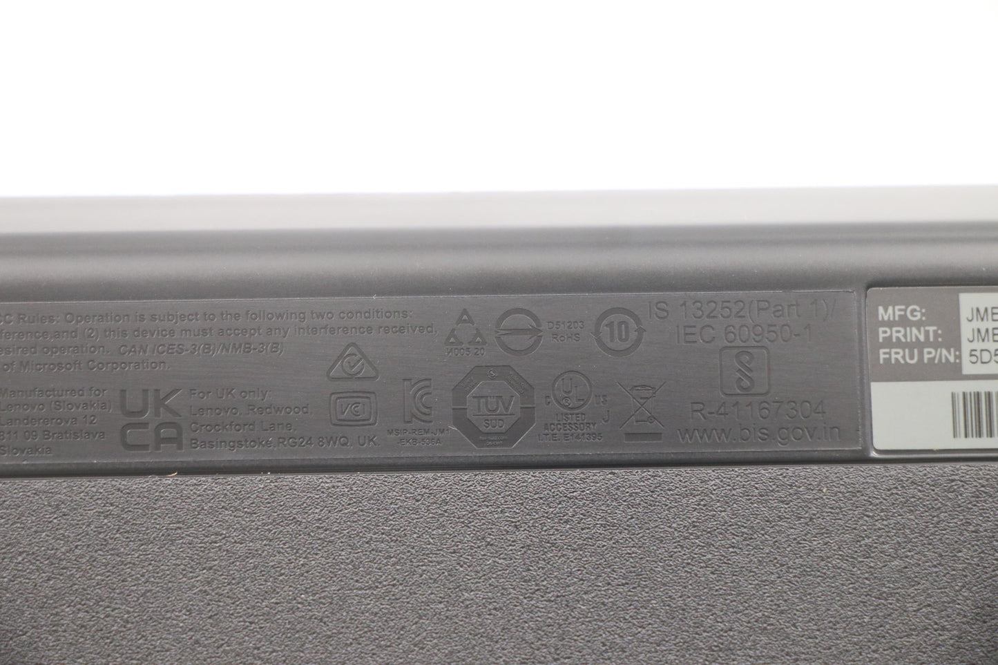 Lenovo Dt_Kyb Usb Calliope Kb Bk La S - 5D50U84457