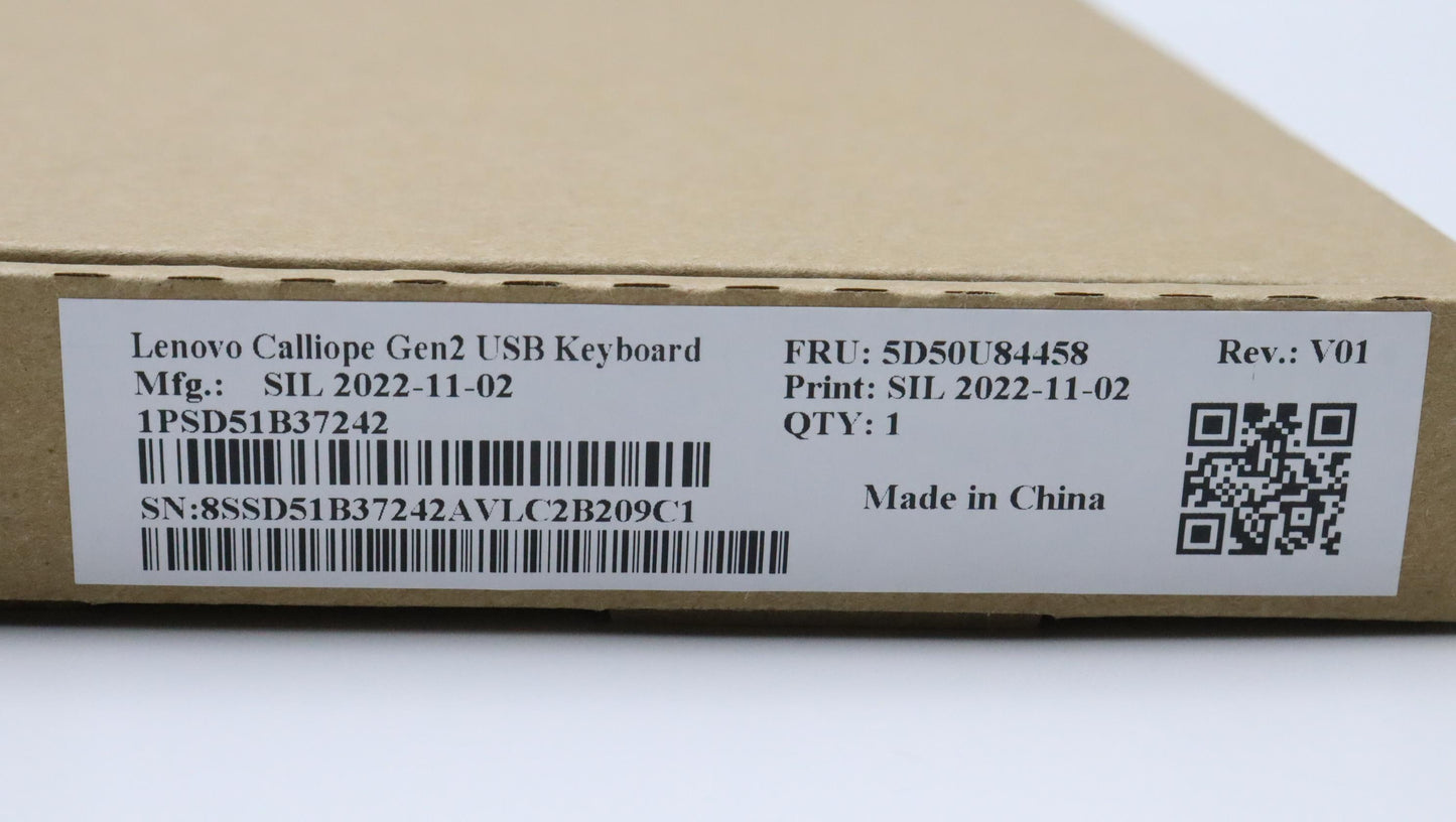 Lenovo Dt_Kyb Usb Calliope Kb Bk Nor - 5D50U84458