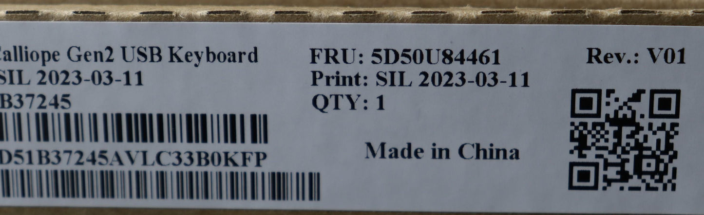 Lenovo Dt_Kyb Usb Calliope Kb Bk Rom - 5D50U84461