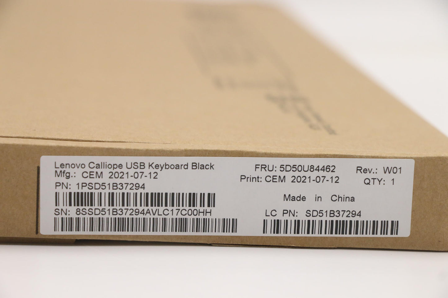 Lenovo Dt_Kyb Usb Calliope Kb Bk Rus - 5D50U84462