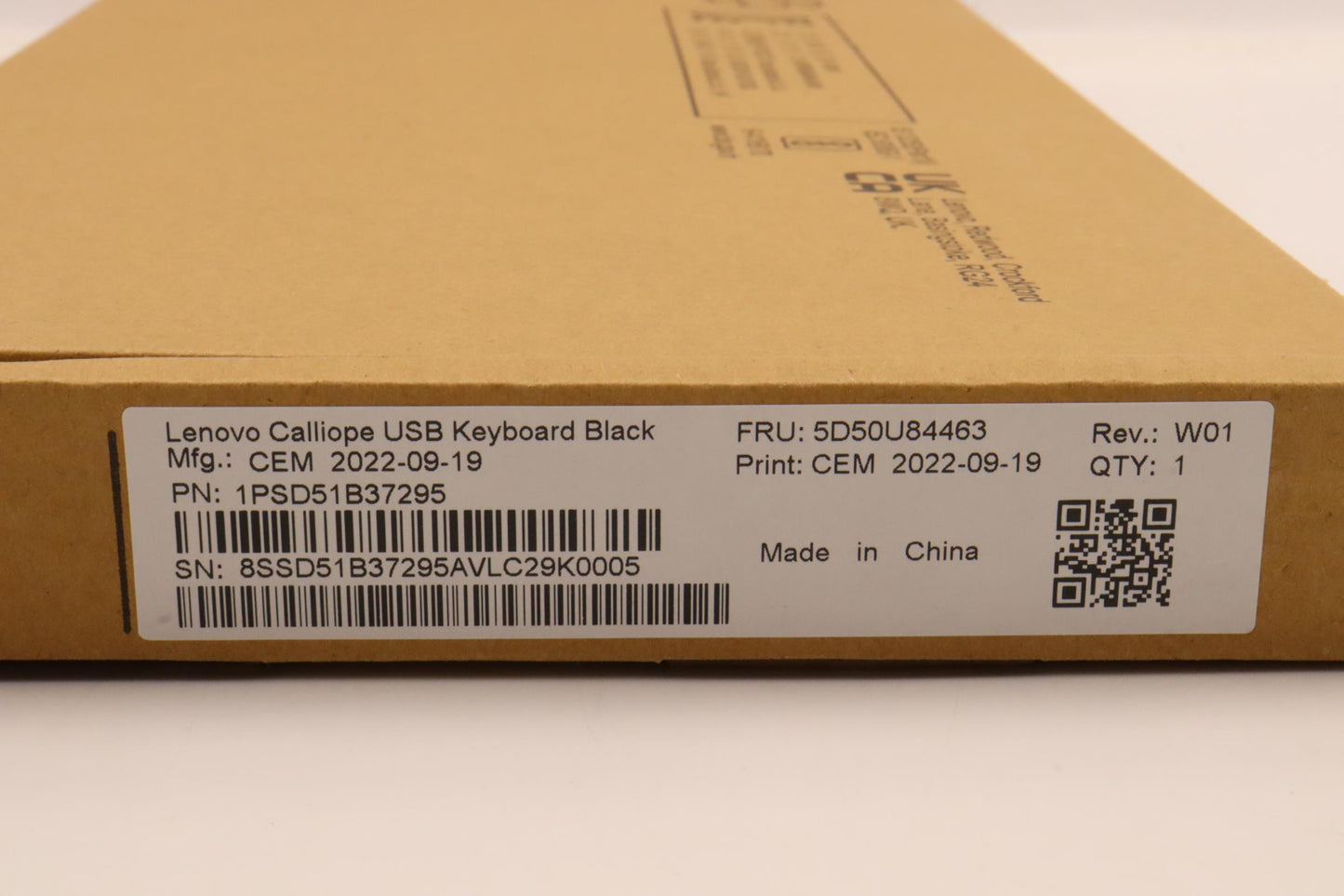 Lenovo Dt_Kyb Usb Calliope Kb Bk Ser - 5D50U84463