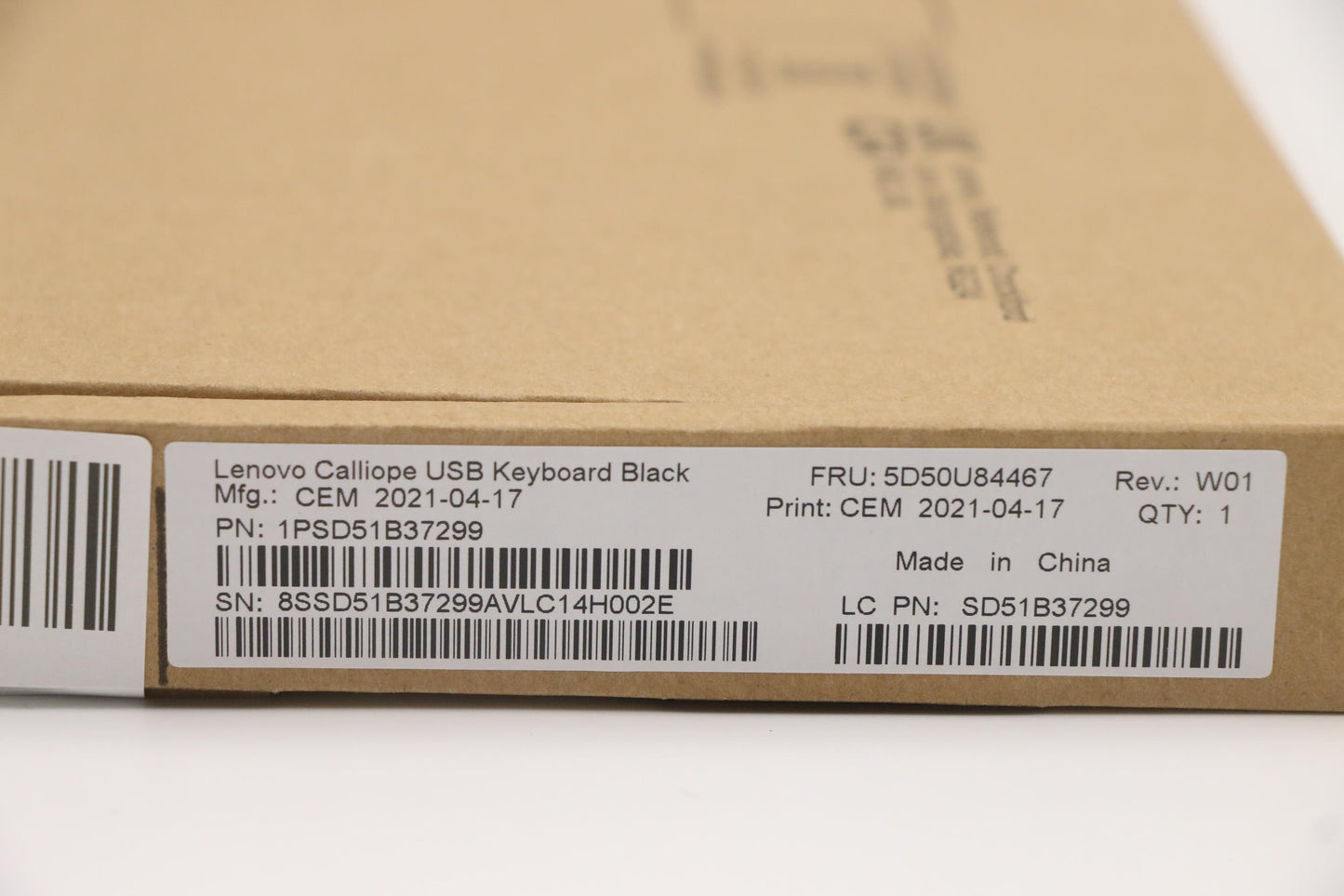 Lenovo Dt_Kyb Usb Calliope Kb Bk Sws - 5D50U84467