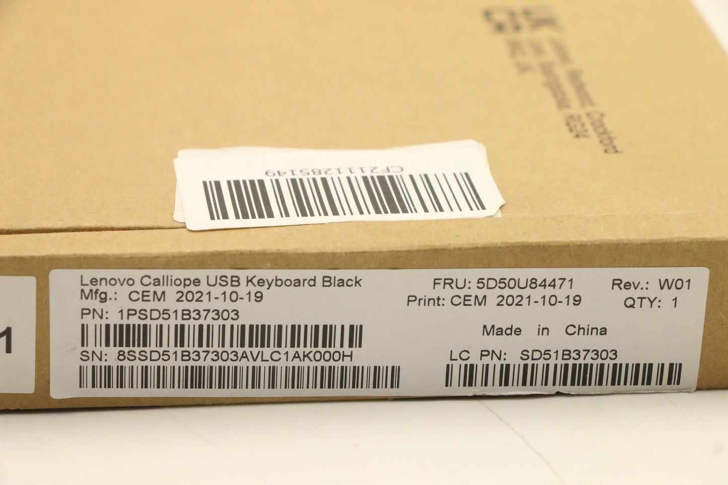 Lenovo Dt_Kyb Usb Calliope Kb Bk Uke - 5D50U84471