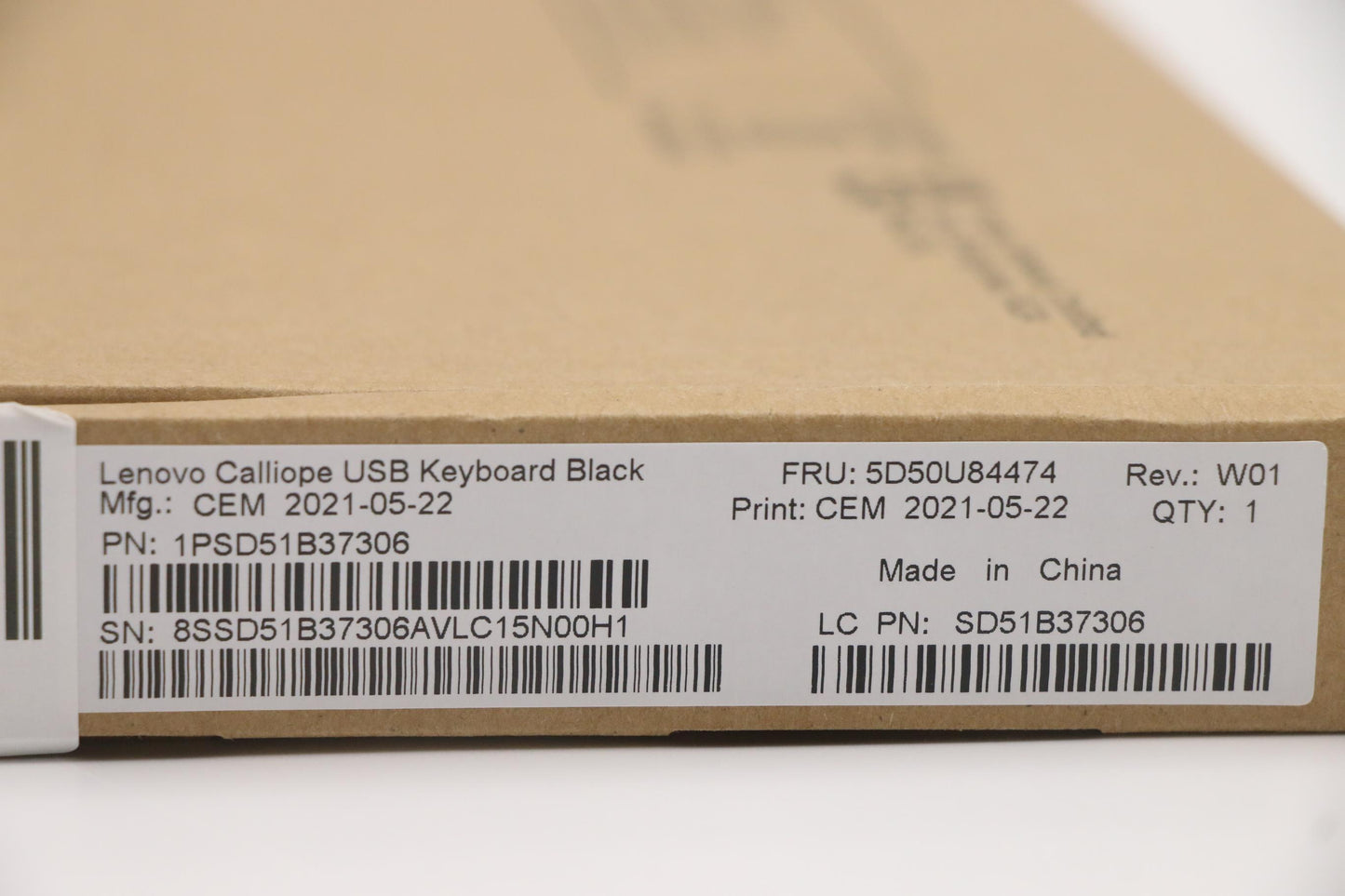 Lenovo Dt_Kyb Usb Calliope Kb Bk 470 - 5D50U84474