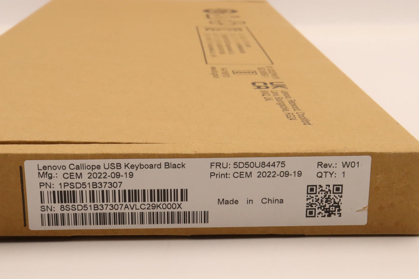 Lenovo Dt_Kyb Usb Calliope Kb Bk Lit - 5D50U84475
