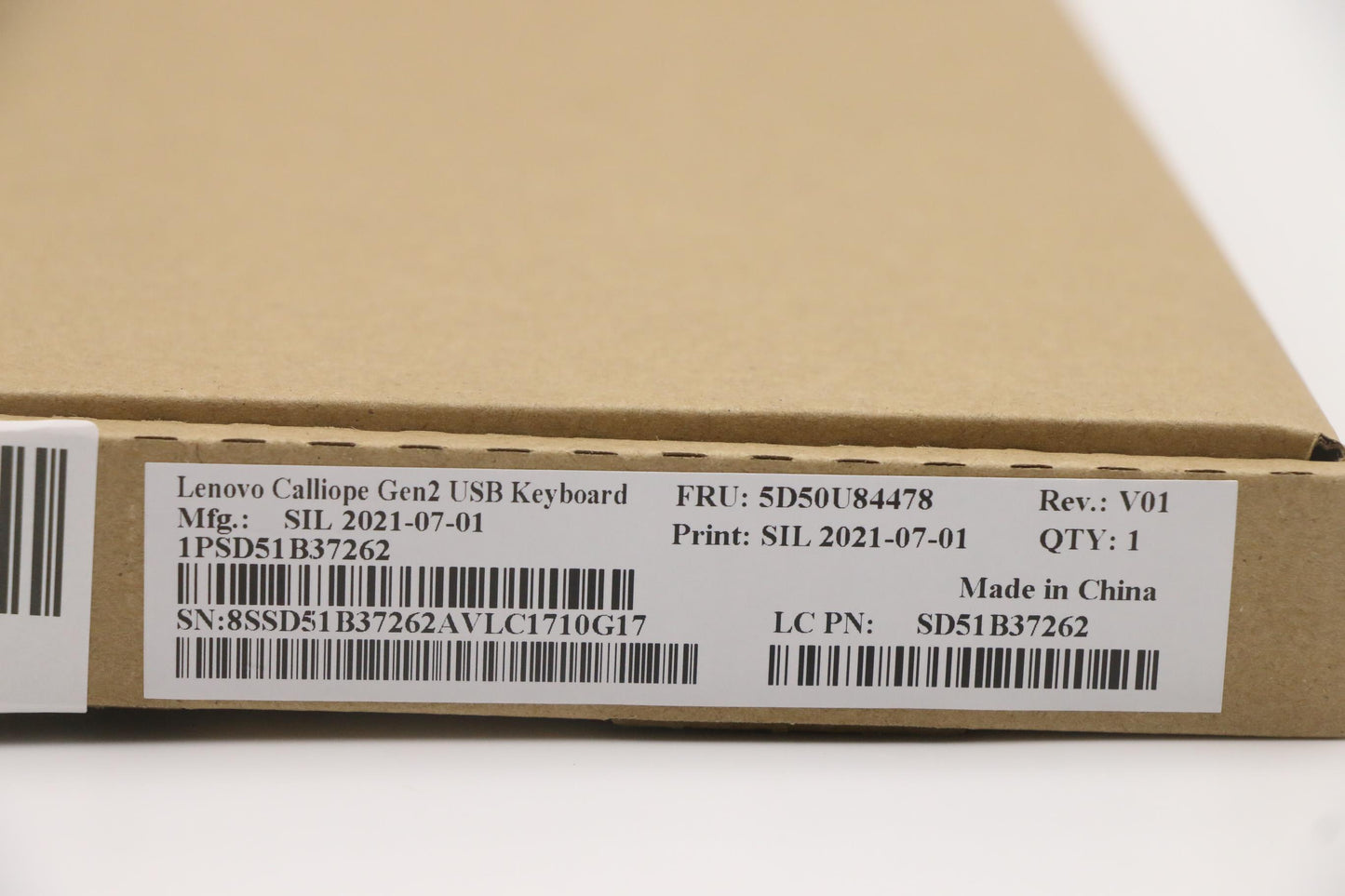 Lenovo Dt_Kyb Usb Calliope Kb Bk Nord - 5D50U84478