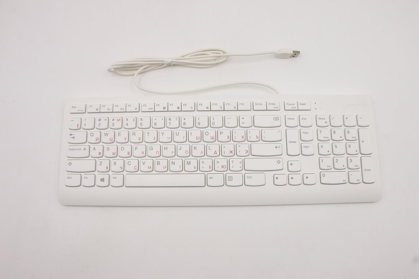 Lenovo Dt_Kyb Usb G2 Wht_Ru-Cy - 5D50U84490