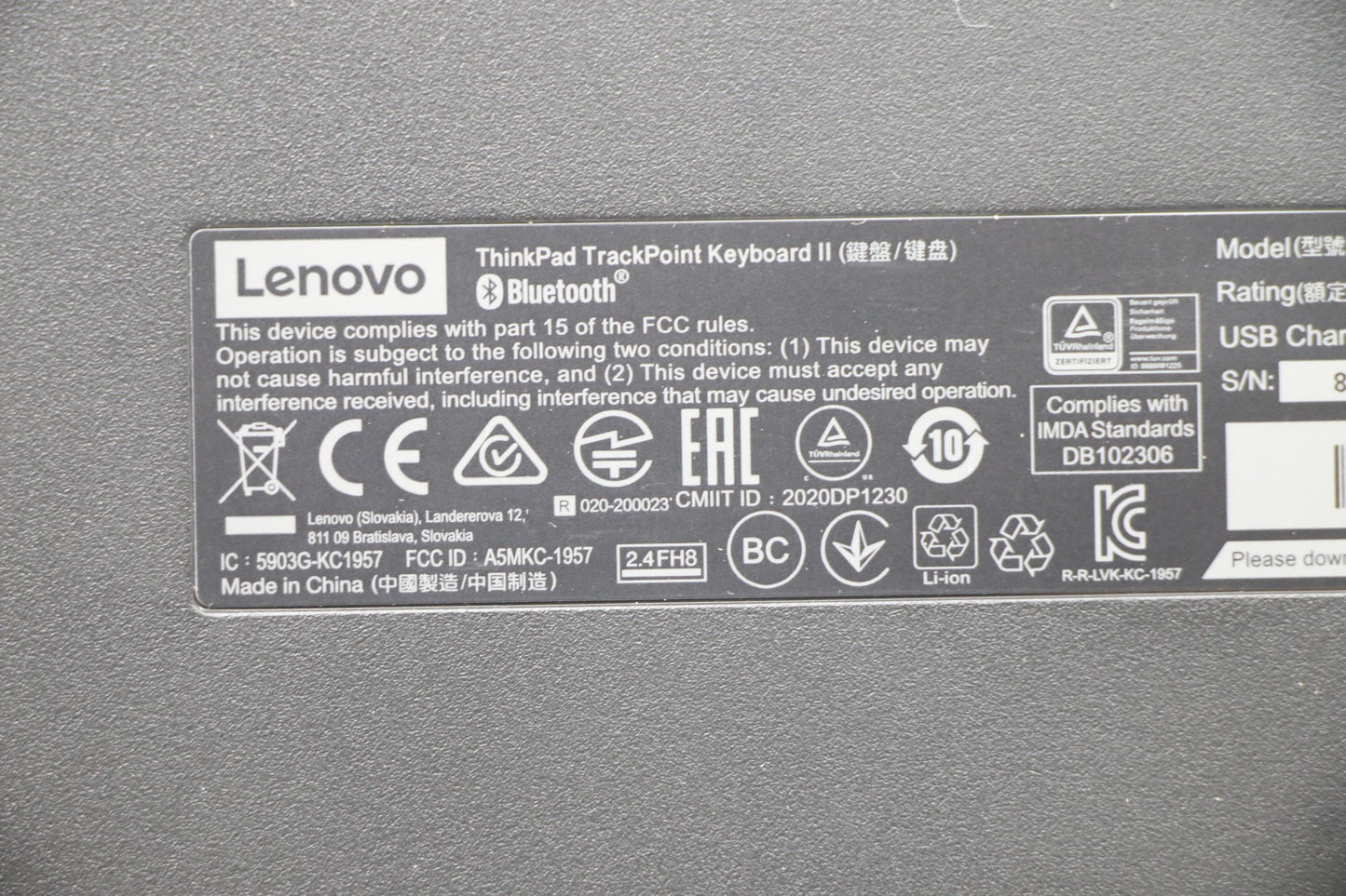 Lenovo Dt_Kyb Trackpoint Keyboard Ii - 5D50X49564