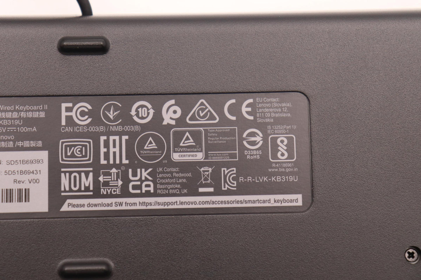 Lenovo Dt_Kyb Smc Kbd-Russian/Cyrilli - 5D51B69431
