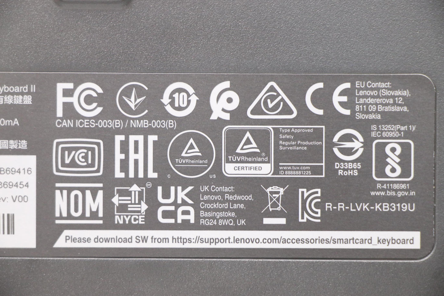 Lenovo Dt_Kyb Smc Kbd-Portugese - 5D51B69454