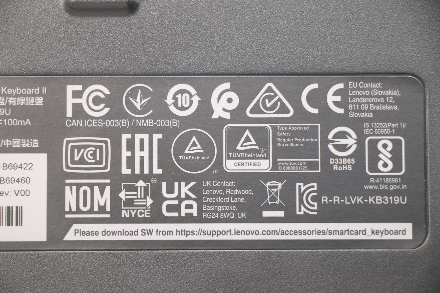 Lenovo Dt_Kyb Smc Kbd-Uk English - 5D51B69460