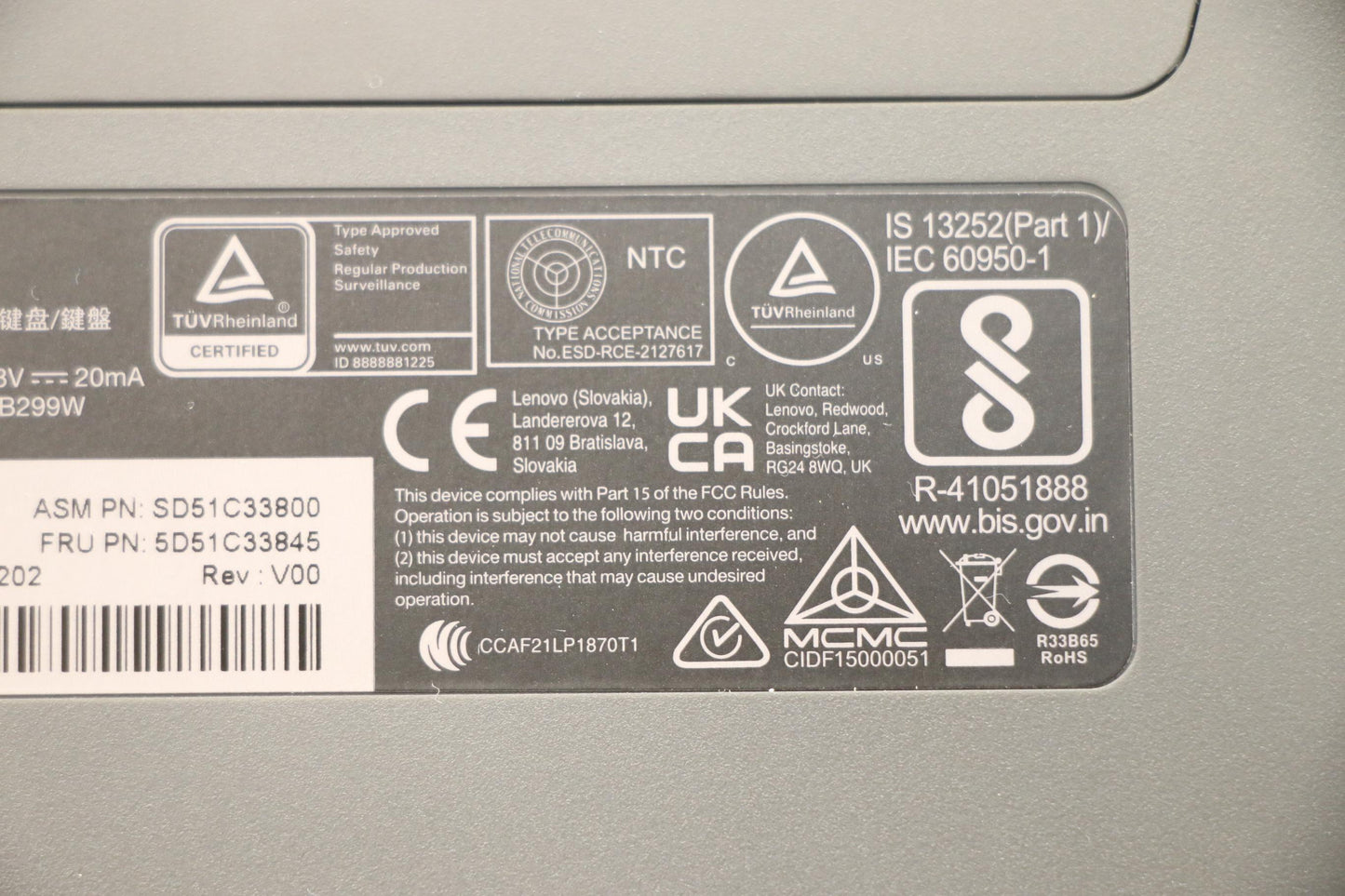 Lenovo Kyb_Mouse Split Kbd-Cze/Slov - 5D51C33845