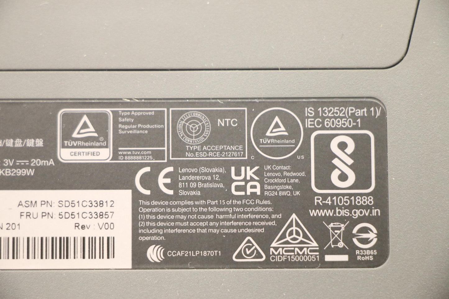 Lenovo Kyb_Mouse Split Kbd-Italy - 5D51C33857