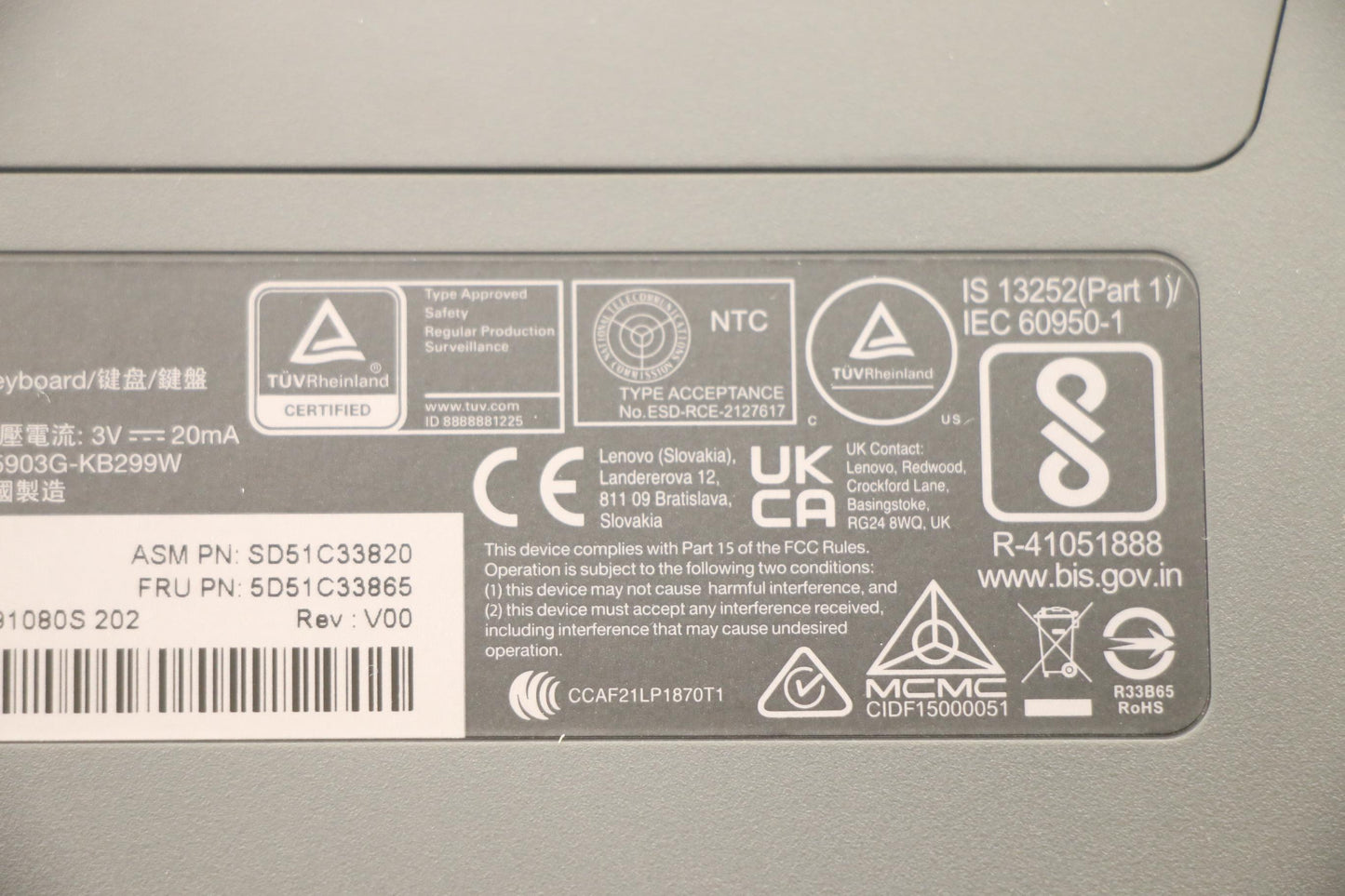 Lenovo Kyb_Mouse Split Kbd-Spanish - 5D51C33865