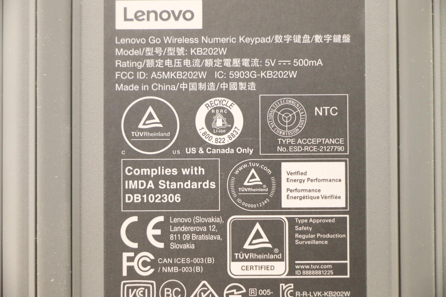 Lenovo Kyb_Mouse Numeric Keypad - 5D51C33881
