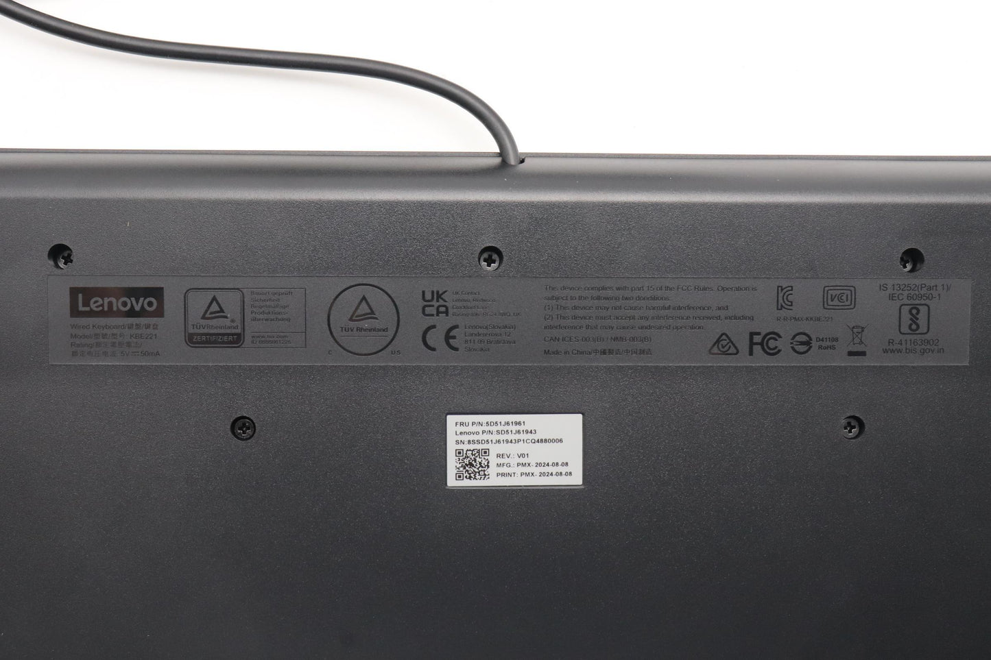 Lenovo Dtkyb Primax Chrome Usb Kbblac - 5D51J61961
