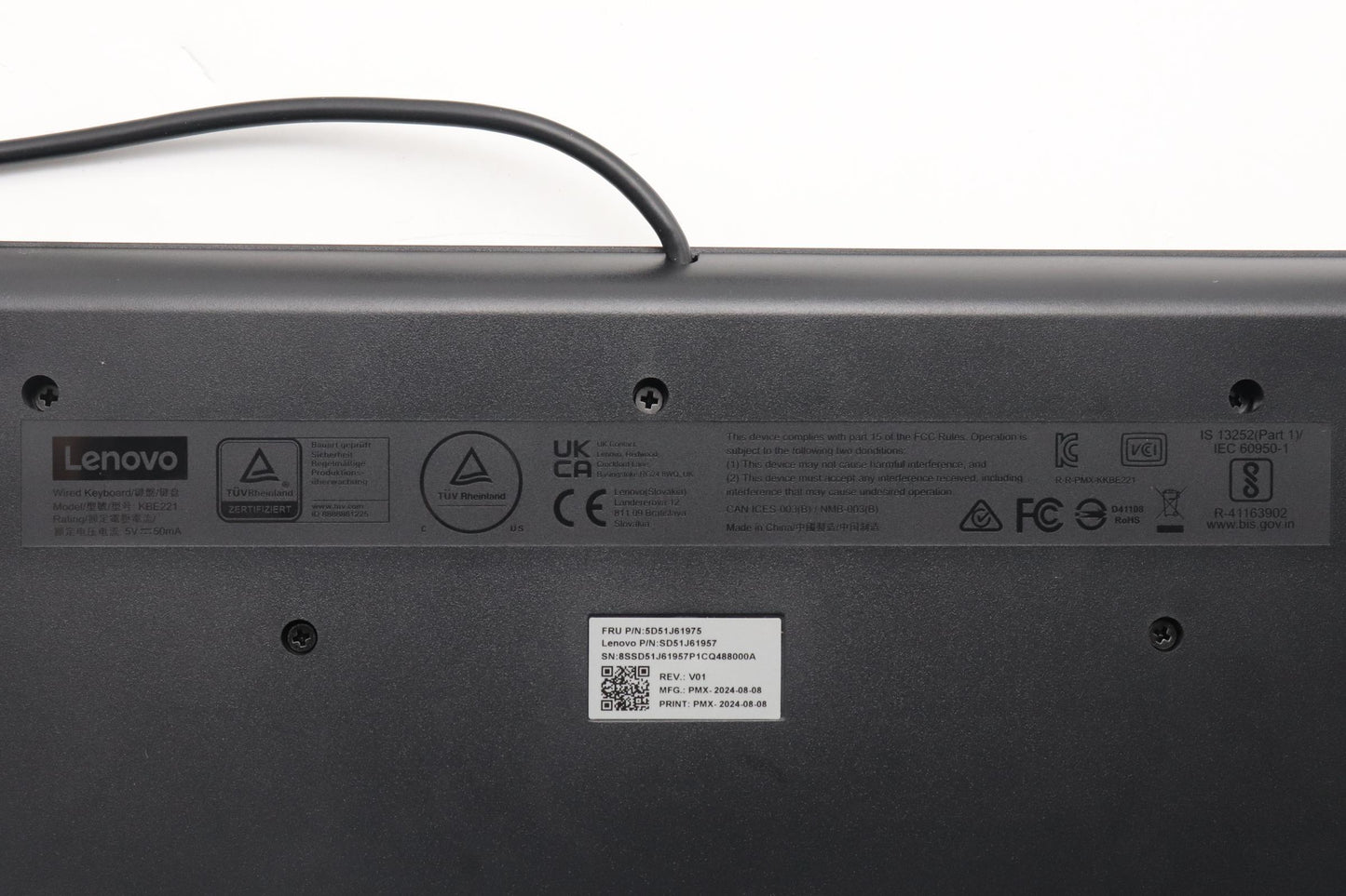 Lenovo Dtkyb Primax Chrome Usb Kbblac - 5D51J61975