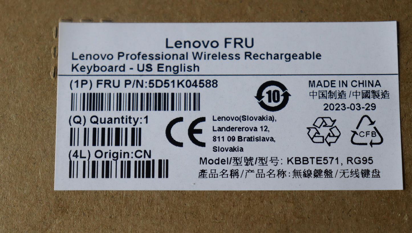 Lenovo Dt_Kyb Ultraslim Kb Gen Ii-Us - 5D51K04588