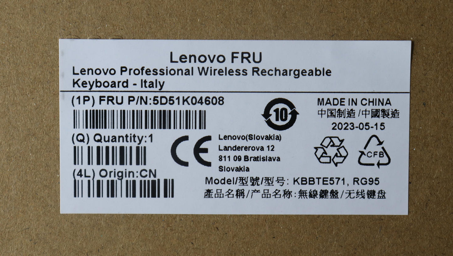 Lenovo Dt_Kyb Slim Kb Ii-Italy - 5D51K04608