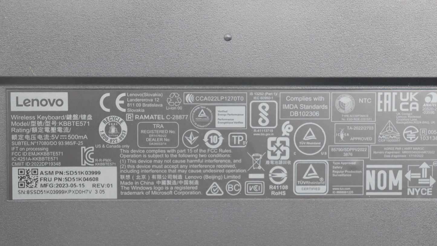 Lenovo Dt_Kyb Slim Kb Ii-Italy - 5D51K04608