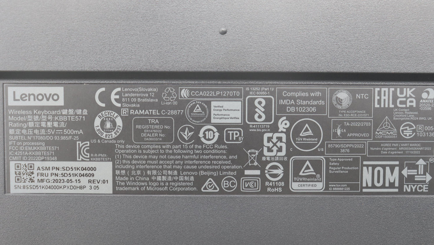 Lenovo Dt_Kyb Slim Kb Ii-Japanese - 5D51K04609